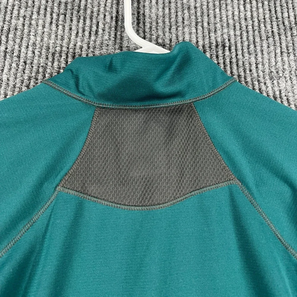 The North Face Pullover Mens Large Green Long Sleeve 1/4 Zip Mock Neck Outdoor